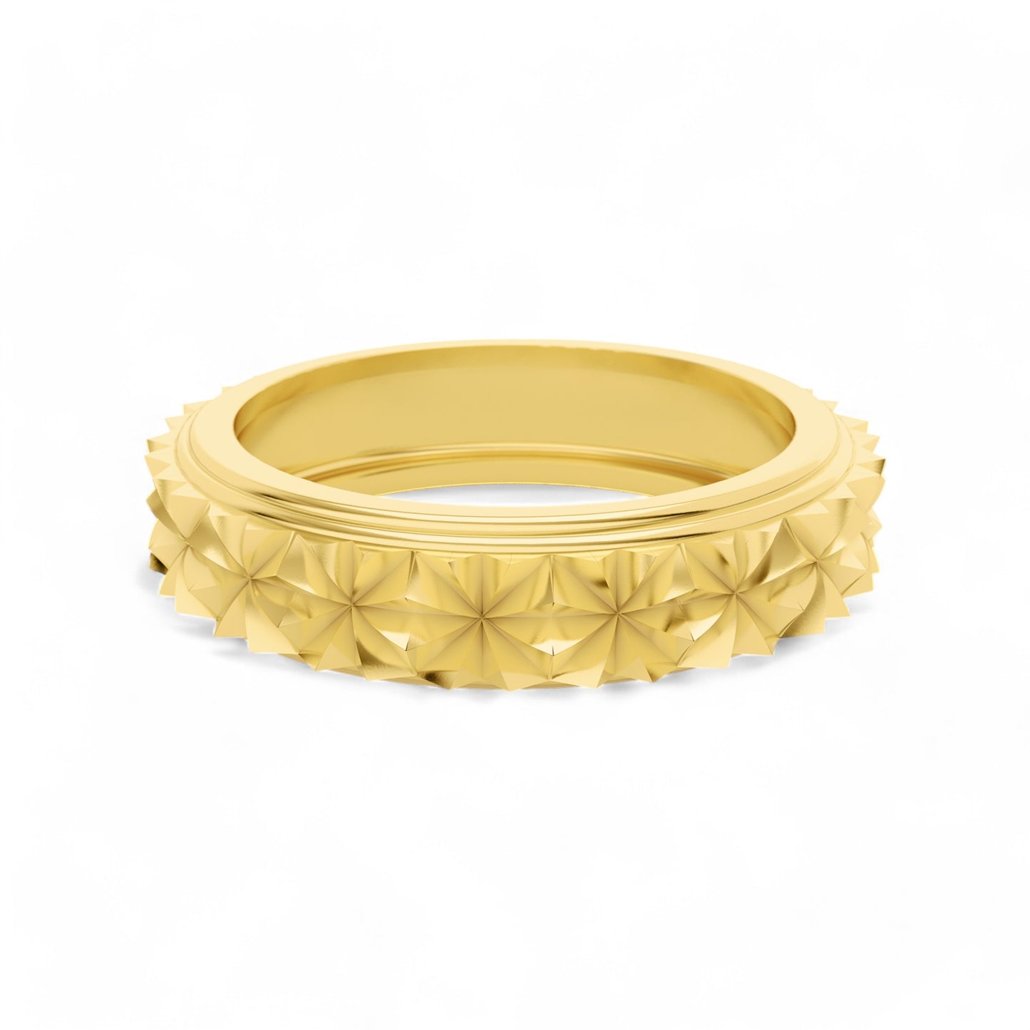 Geometric Fusion Yellow Ring | 925 Silver 18k Gold Plated Jewellery | Gold Vermeil | Party Wear Ring  Ring