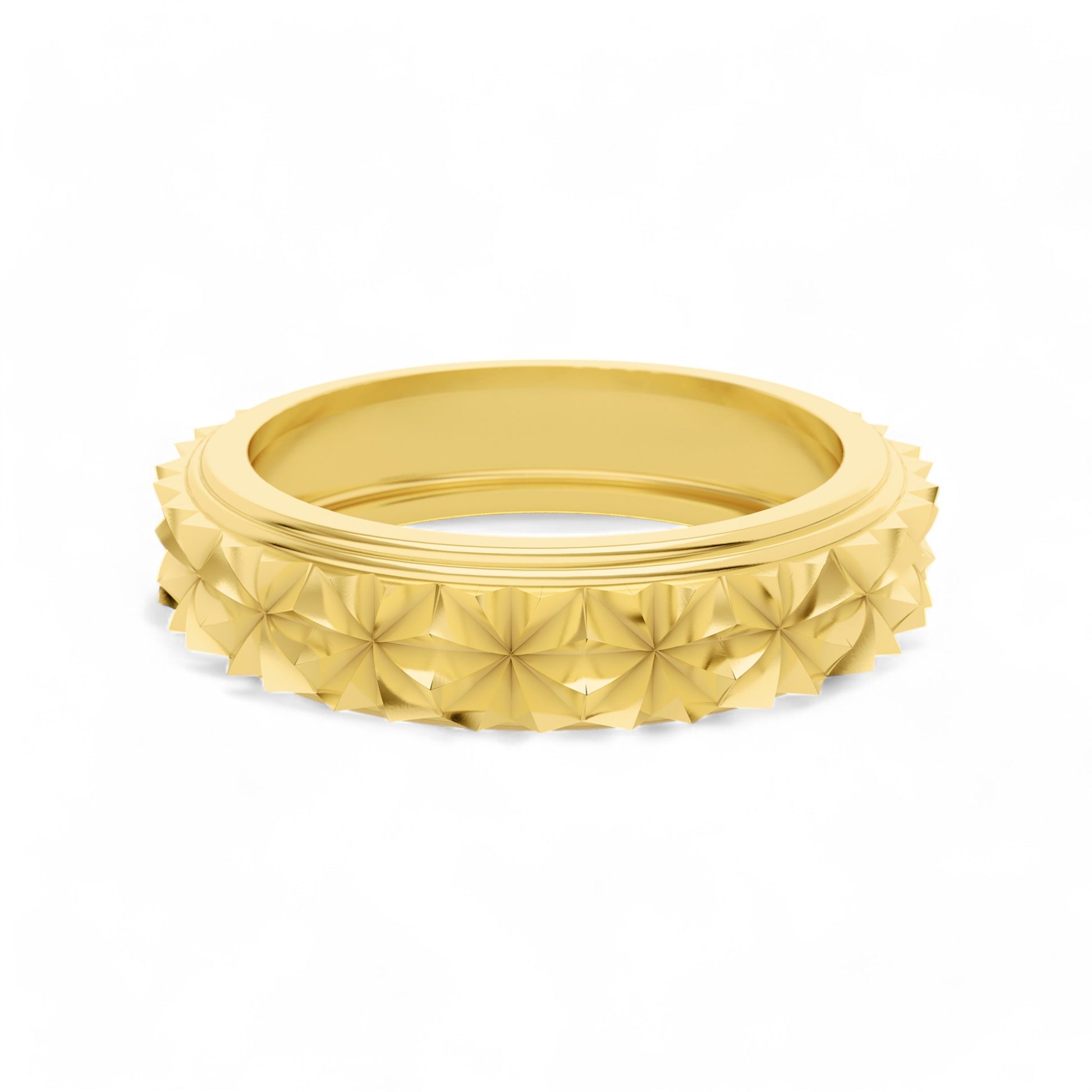 Geometric Fusion Yellow Ring | 925 Silver 18k Gold Plated Jewellery | Gold Vermeil | Party Wear Ring  Ring