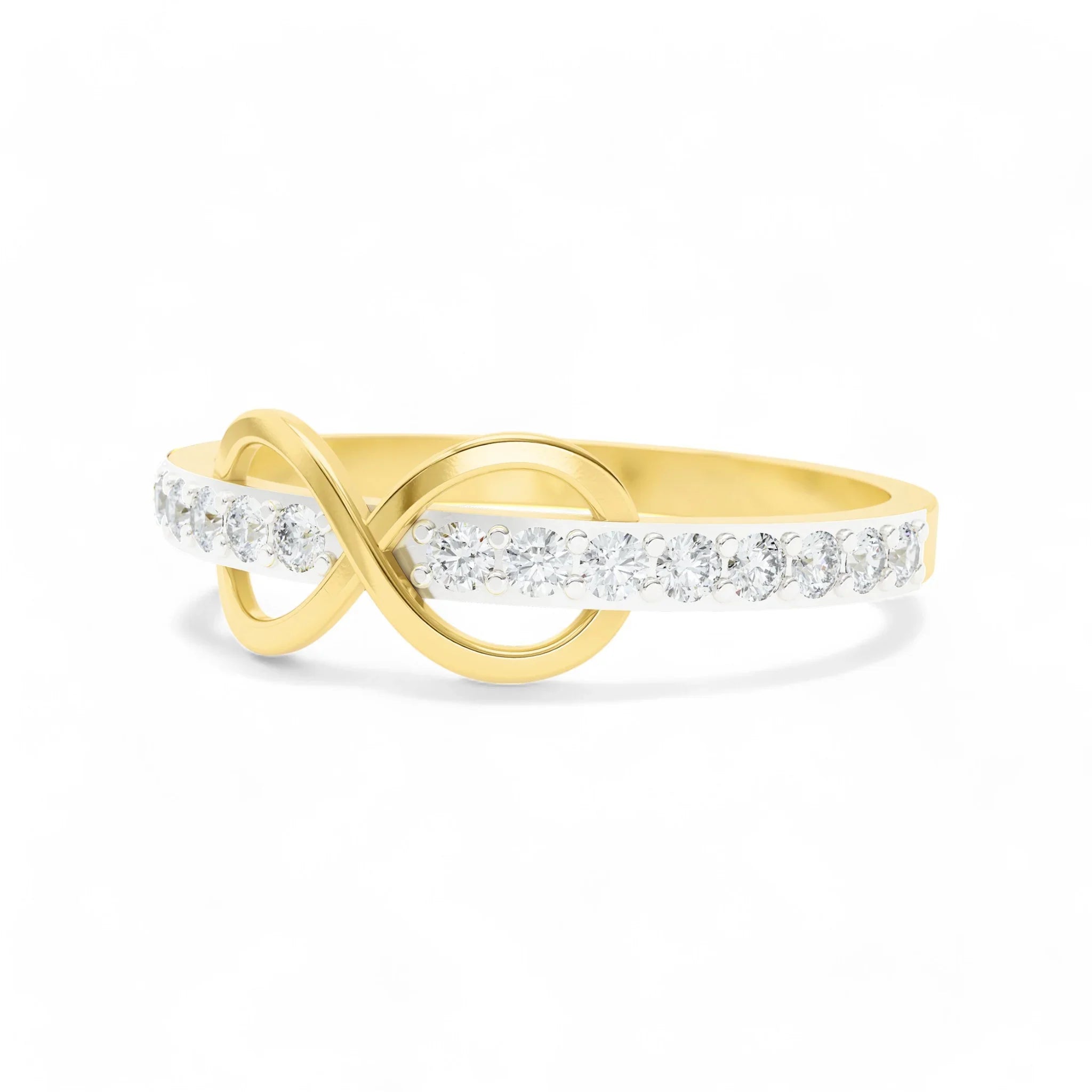 Timeless Infinity Glow Ring | Gold Diamond Jewellery | Lab Grown Diamond Jewellery  Ring