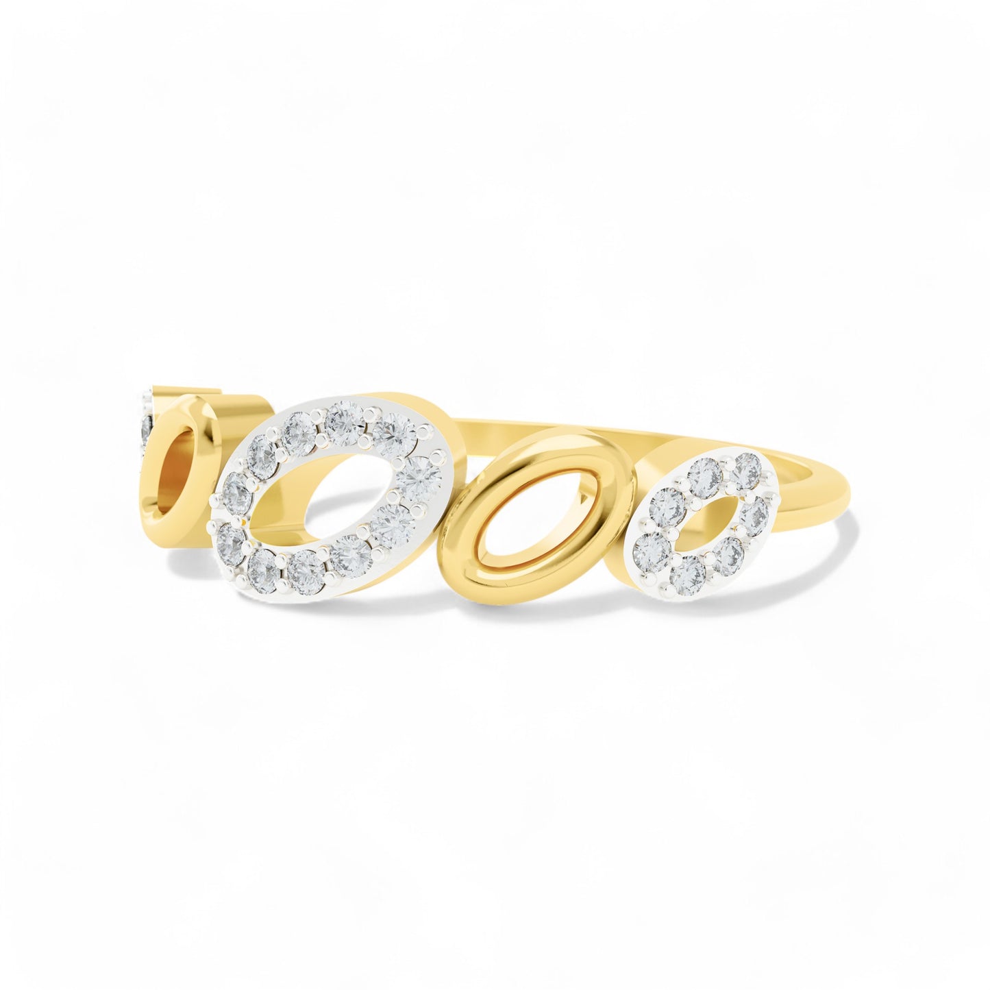 Eternal Oval Flow Ring | Gold Diamond Jewellery | Lab Grown Diamond Jewellery  Ring