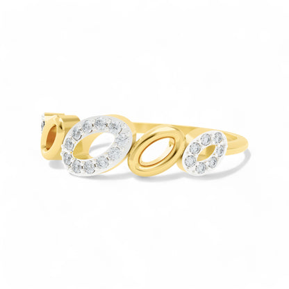 Eternal Oval Flow Ring | Gold Diamond Jewellery | Lab Grown Diamond Jewellery  Ring