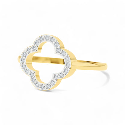 Cloud Cleef Ring | Gold Diamond Jewellery | Lab Grown Diamond Jewellery  Ring