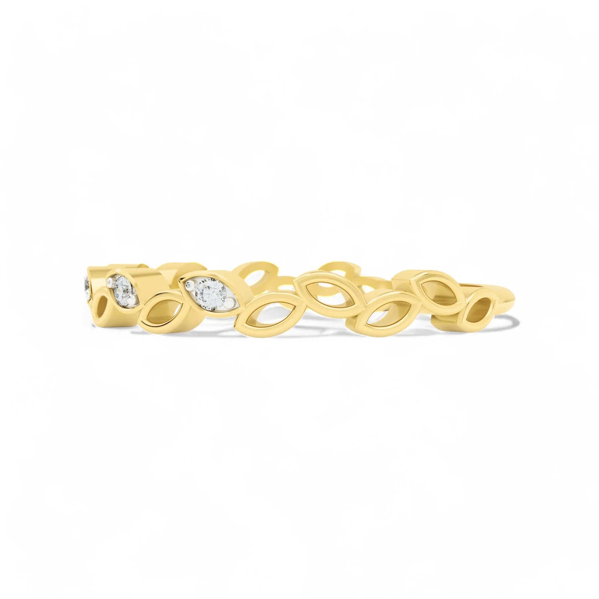 Timeless Leaves Gold Ring | Gold Diamond Jewellery | Lab Grown Diamond Jewellery  Ring
