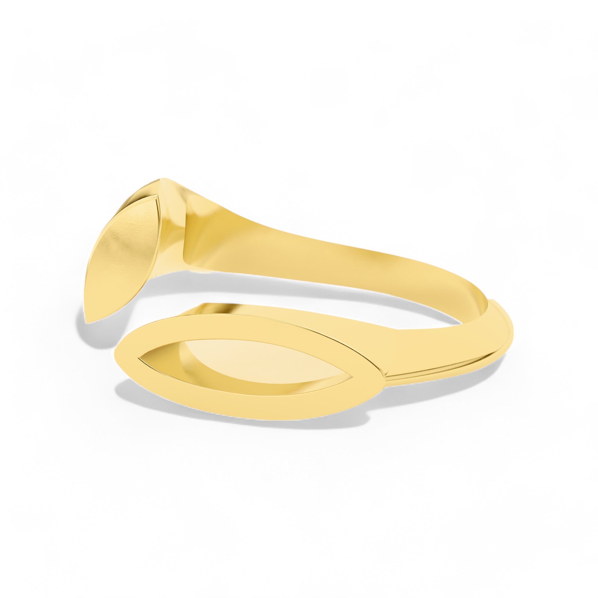 Artistic Oval Frame Ring | 925 Silver 18k Gold Plated Jewellery | Gold Vermeil | Party Wear Ring  Ring