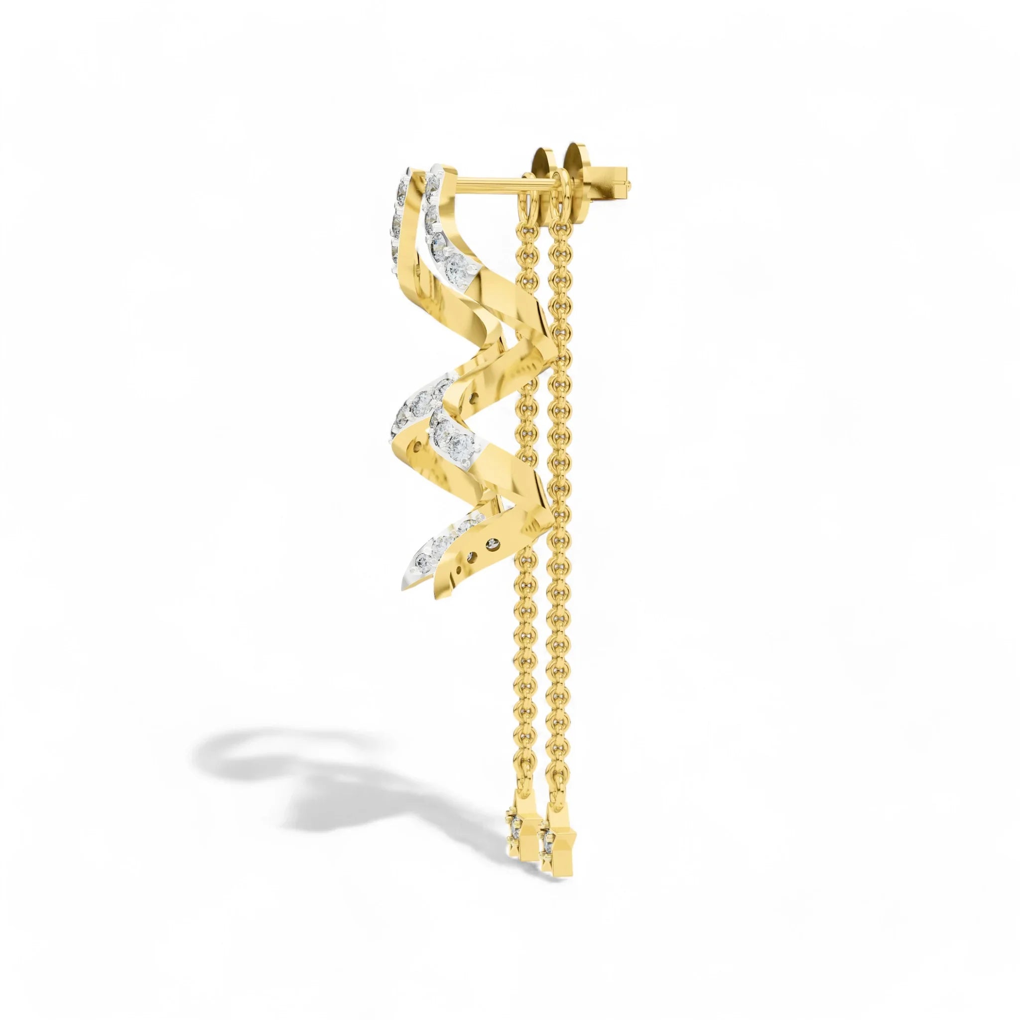 Shimmering Swirl Star Earrings | 925 Silver Earring 18k Gold Plated | Gold Vermeil Jewellery | Party Wear Earring  Earring