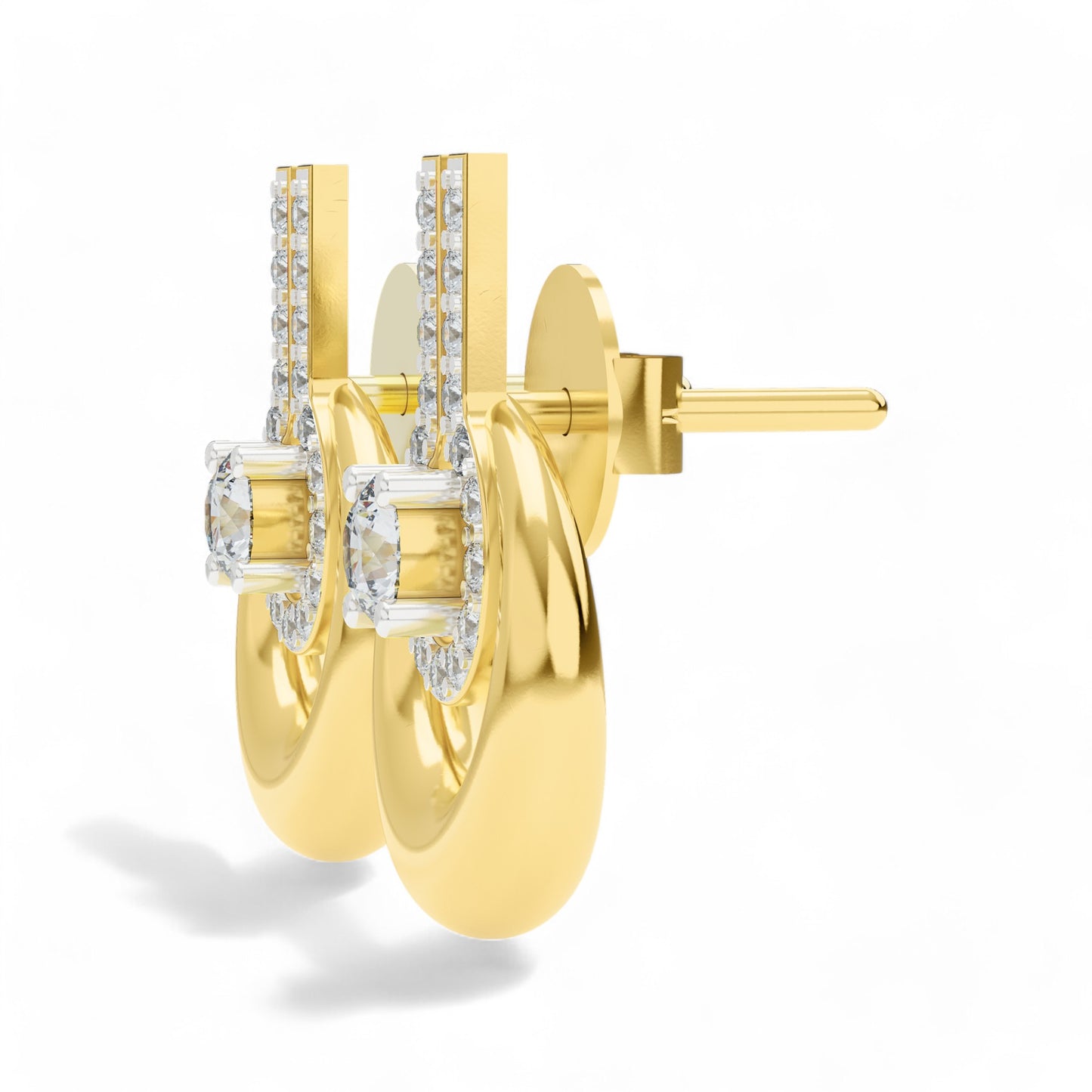 Circular Harmony Earrings | 925 Silver Earring 18k Gold Plated