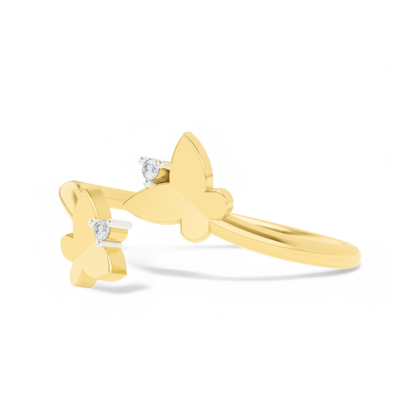 Mystic Butterfly Glow Ring | 925 Silver 18k Gold Plated Jewellery | Gold Vermeil | Party Wear Ring