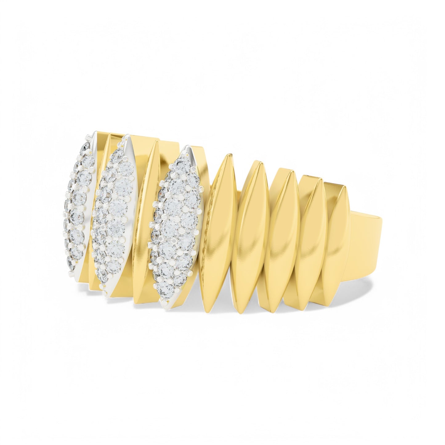 Opulent Peak Ring | 925 Silver 18k Gold Plated Jewellery | Gold Vermeil | Party Wear Ring