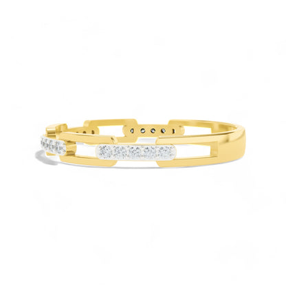 Luxe Chain Bar Diamond Band | Gold Diamond Jewellery | Lab Grown Diamond Jewellery  Ring