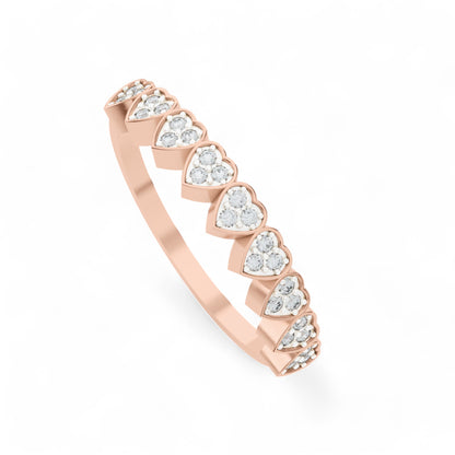 Heartline Diamond Gold Ring | Gold Diamond Jewellery | Lab Grown Diamond Jewellery  Ring 18k-Rose-Gold-24
