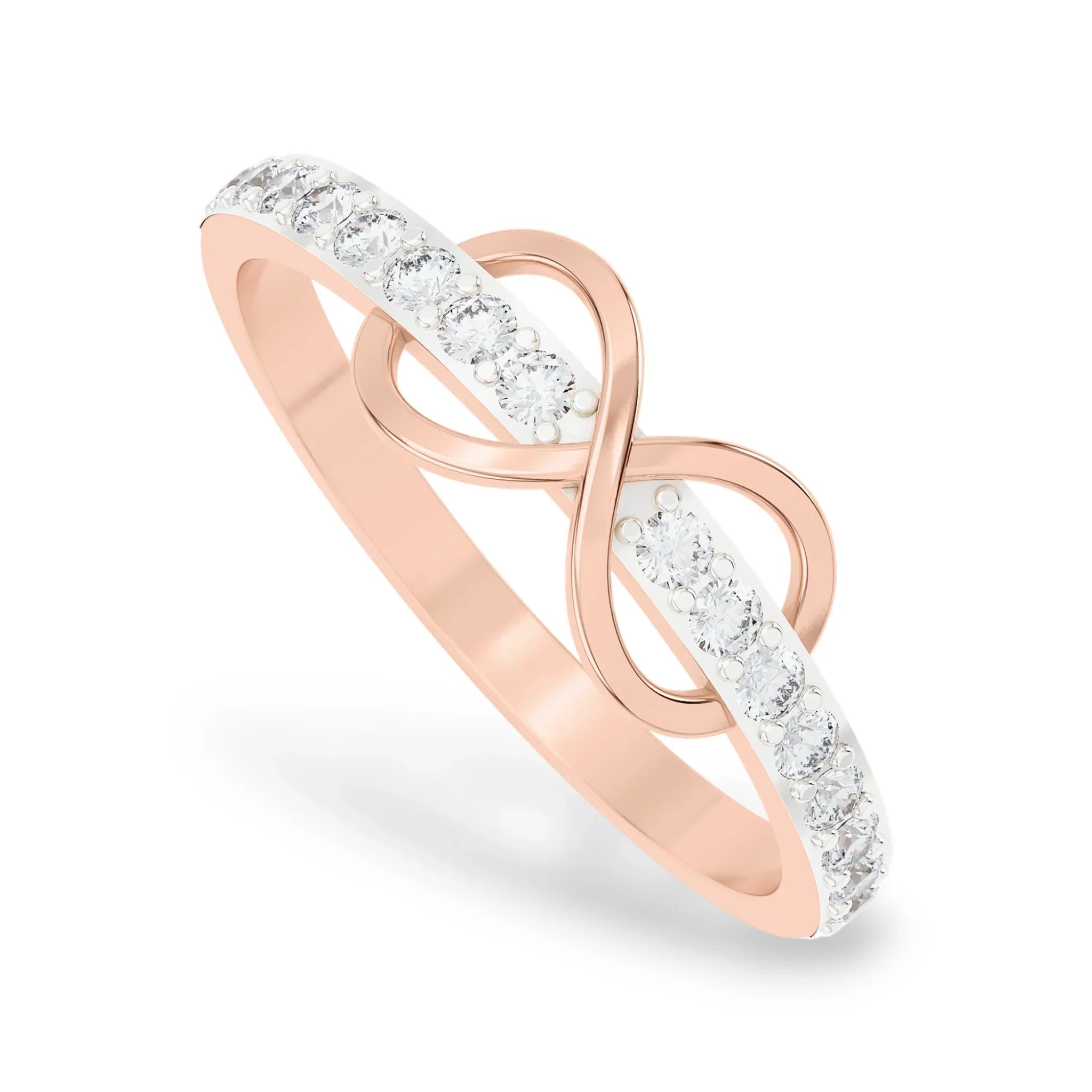 Timeless Infinity Glow Ring | Gold Diamond Jewellery | Lab Grown Diamond Jewellery  Ring 18k-Rose-Gold-24