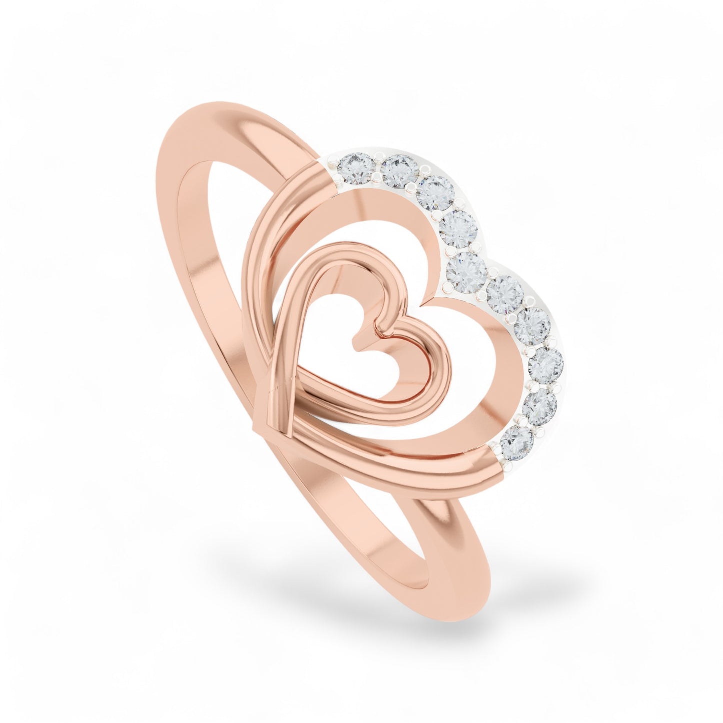 Forever in My Heart Ring | Gold Diamond Jewellery | Lab Grown Diamond Jewellery  Ring 18k-Rose-Gold-24