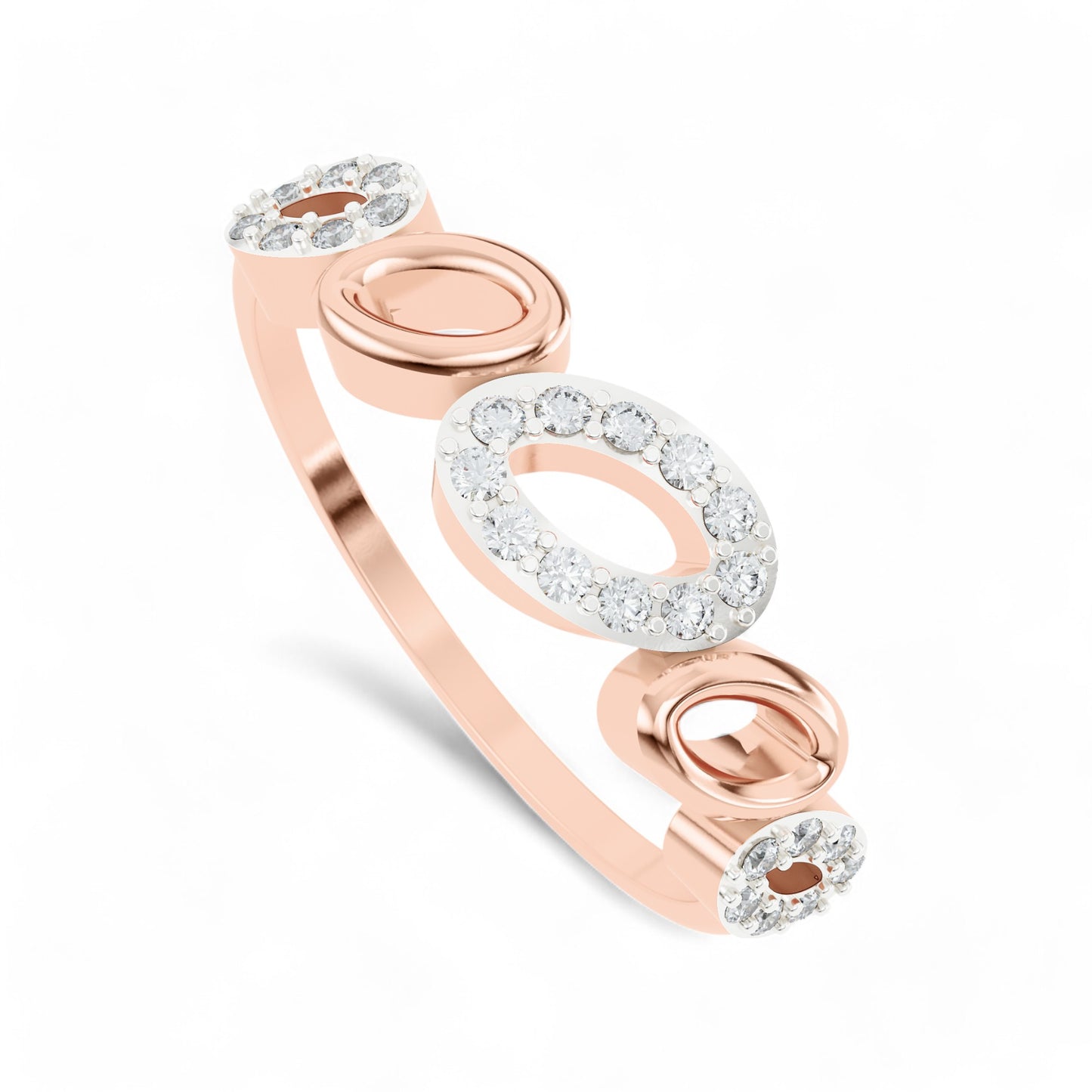 Eternal Oval Flow Ring | Gold Diamond Jewellery | Lab Grown Diamond Jewellery  Ring 18k-Rose-Gold-24