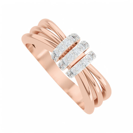 Eternal Trio Gold Ring | Gold Diamond Ring Jewellery | Lab Grown Diamond Jewellery