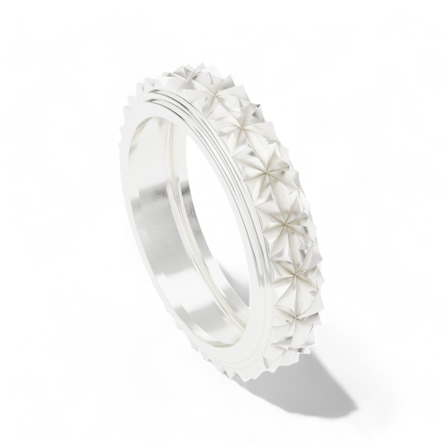 Geometric Fusion Yellow Ring | 925 Silver 18k Gold Plated Jewellery | Gold Vermeil | Party Wear Ring  Ring White-24