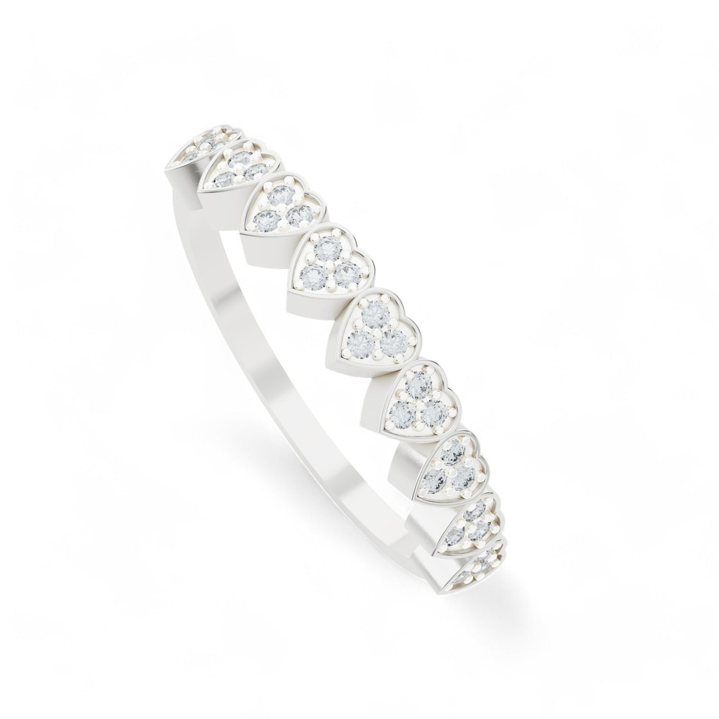 Heartline Diamond Gold Ring | Gold Diamond Jewellery | Lab Grown Diamond Jewellery  Ring 18k-White-24