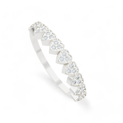 Heartline Diamond Gold Ring | Gold Diamond Jewellery | Lab Grown Diamond Jewellery  Ring 18k-White-24