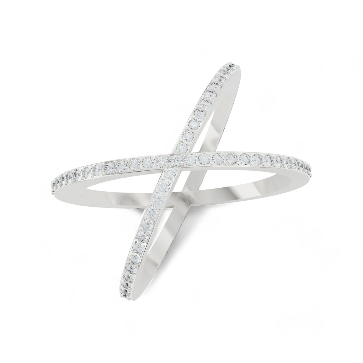 Crossed Paths Ring | 925 Silver 18k Gold Plated Jewellery | Gold Vermeil | Party Wear Ring  Ring White-24