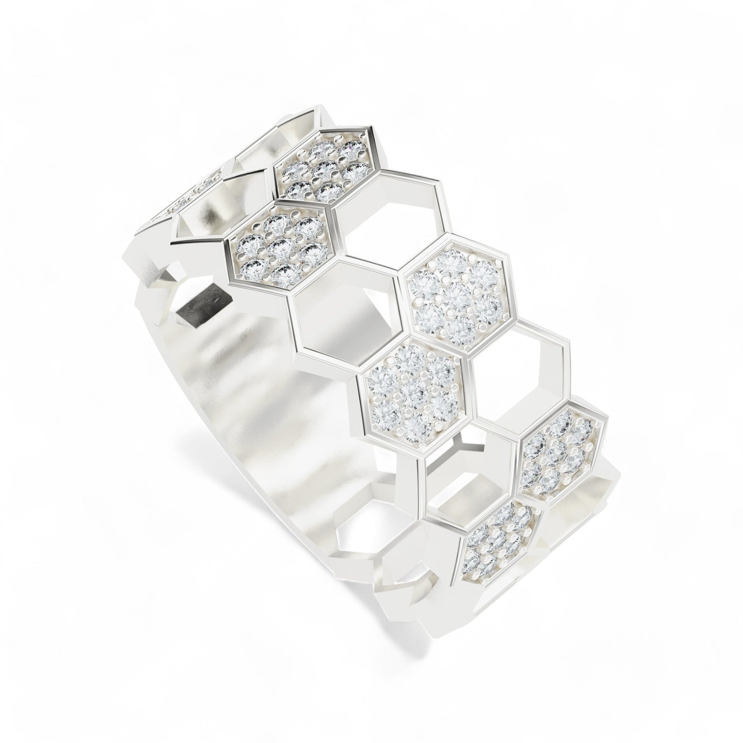 Buzzing Beauty Ring |925 Silver 18k Gold Plated Jewellery | Gold Vermeil Jewellery | Party Wear Ring  Ring White-24