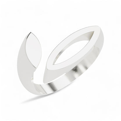 Artistic Oval Frame Ring | 925 Silver 18k Gold Plated Jewellery | Gold Vermeil | Party Wear Ring  Ring White-24