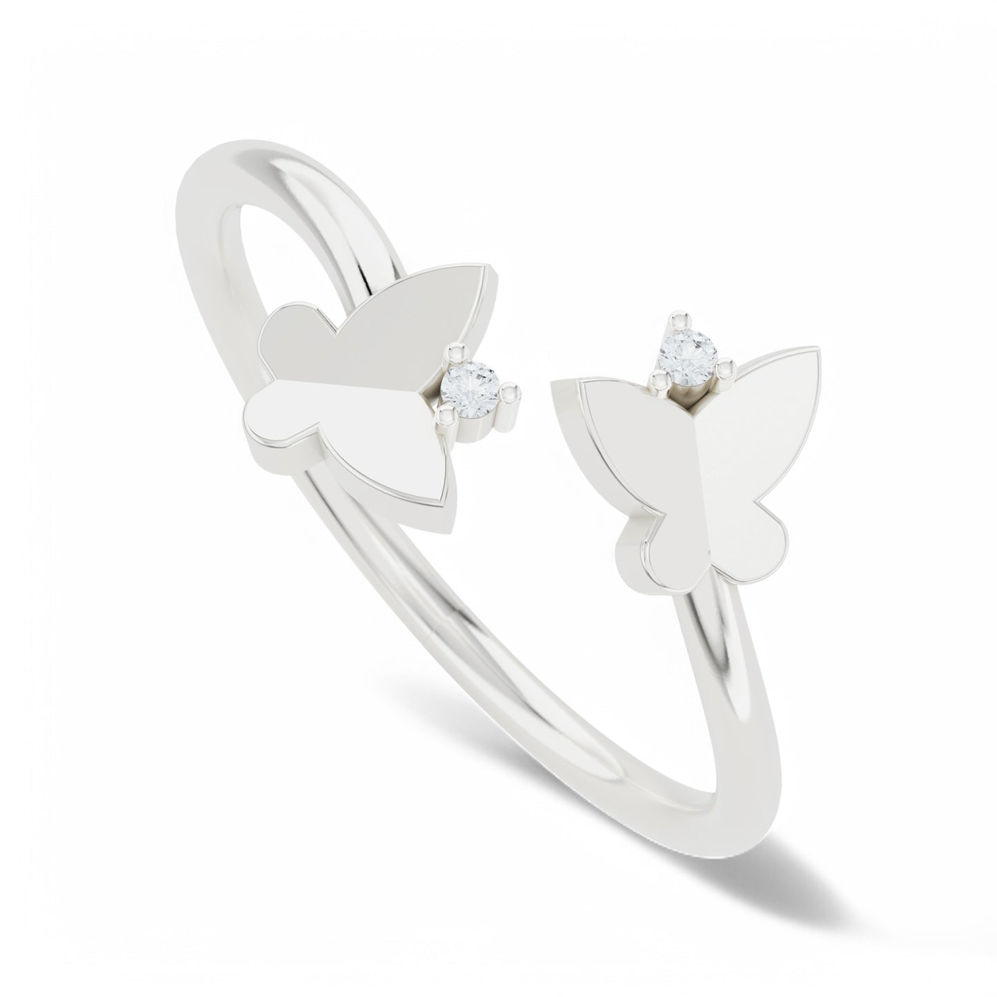 Mystic Butterfly Glow Ring | 925 Silver 18k Gold Plated Jewellery | Gold Vermeil | Party Wear Ring