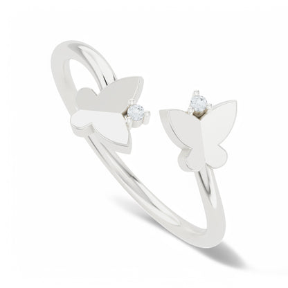 Mystic Butterfly Glow Ring | 925 Silver 18k Gold Plated Jewellery | Gold Vermeil | Party Wear Ring