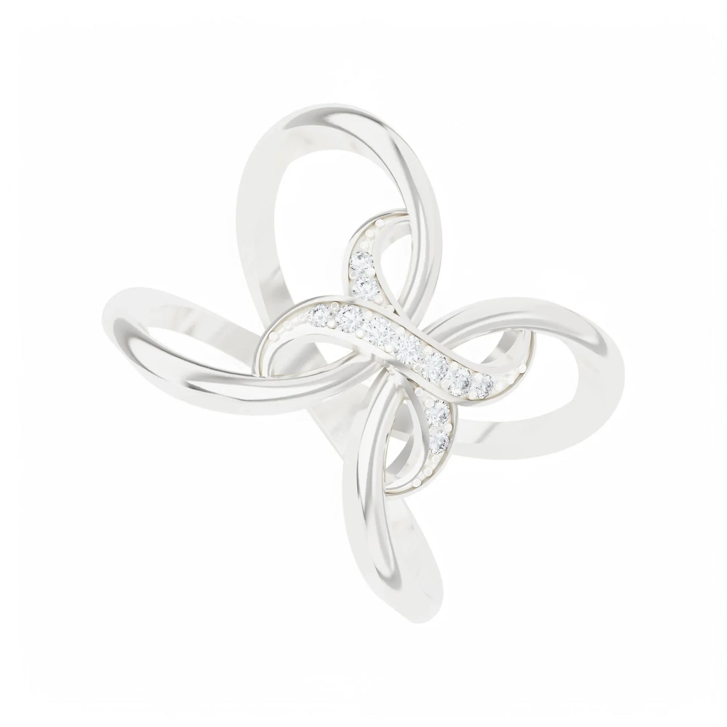 Fluttering Bliss Ring | 925 Silver 18k Gold Plated Jewellery
