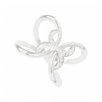 Fluttering Bliss Ring | 925 Silver 18k Gold Plated Jewellery
