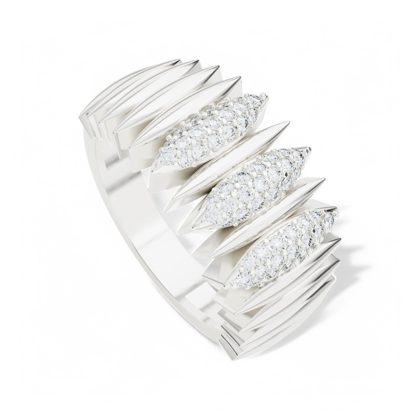 Opulent Peak Ring | 925 Silver 18k Gold Plated Jewellery | Gold Vermeil | Party Wear Ring