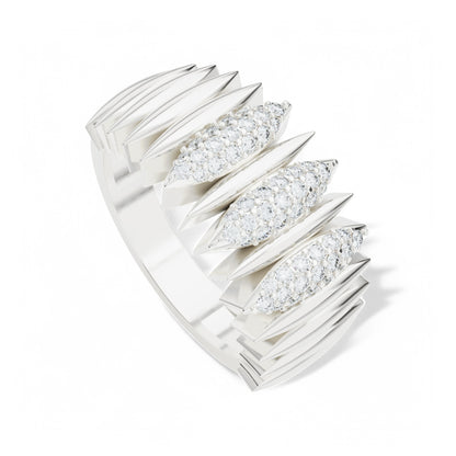 Opulent Peak Ring | 925 Silver 18k Gold Plated Jewellery | Gold Vermeil | Party Wear Ring