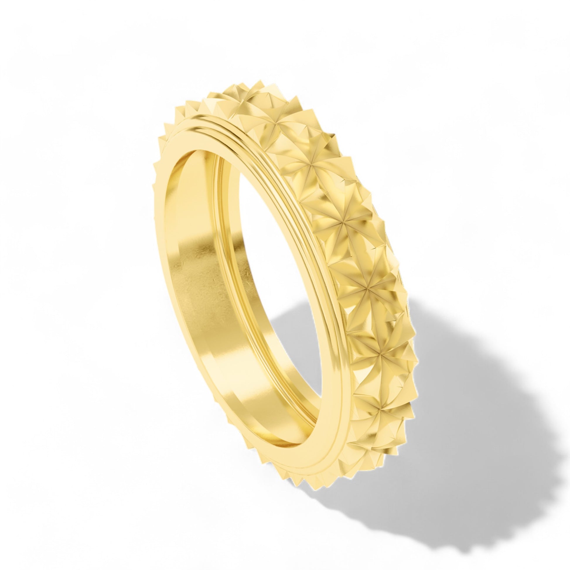 Geometric Fusion Yellow Ring | 925 Silver 18k Gold Plated Jewellery | Gold Vermeil | Party Wear Ring  Ring Gold-Vermeil-24