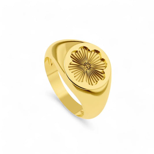 Petal Perfection | 925 Silver 18k Gold Plated Jewellery |  | Gold Vermeil | Party Wear Ring  Ring Gold-Vermeil-24