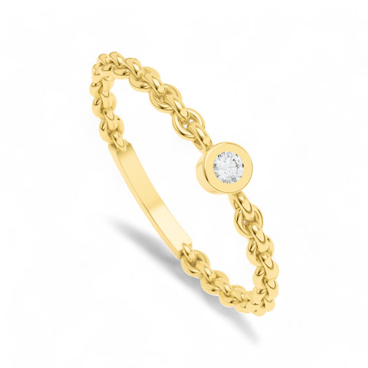 Chain of Affection Ring | Gold Diamond Jewellery | Lab Grown Diamond Jewellery  Ring 18k-Yellow-24