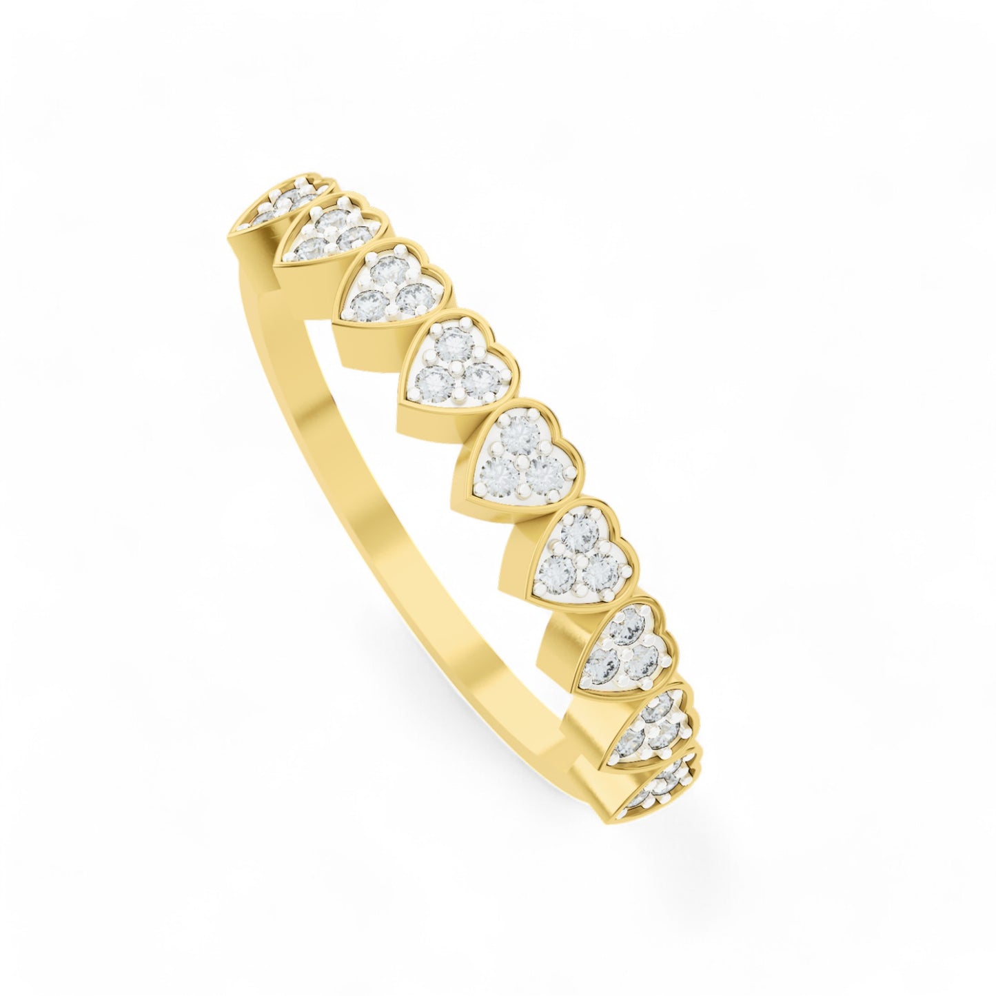 Heartline Diamond Gold Ring | Gold Diamond Jewellery | Lab Grown Diamond Jewellery  Ring 18k-Yellow-24