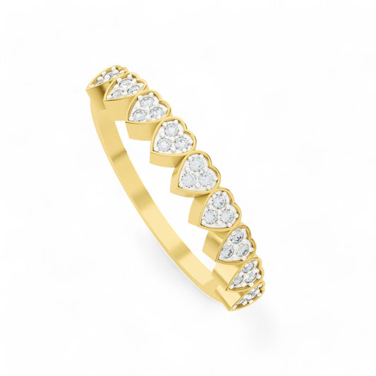 Heartline Diamond Gold Ring | Gold Diamond Jewellery | Lab Grown Diamond Jewellery  Ring 18k-Yellow-24