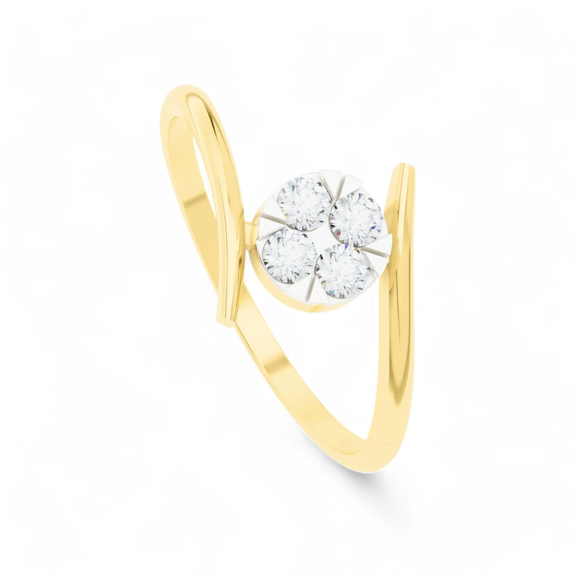 Glistening Sphere Ring | Gold Diamond Jewellery | Lab Grown Diamond Jewellery  Ring 18k-Yellow-24