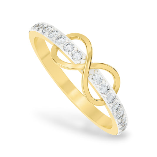 Timeless Infinity Glow Ring | Gold Diamond Jewellery | Lab Grown Diamond Jewellery  Ring 18k-Yellow-24