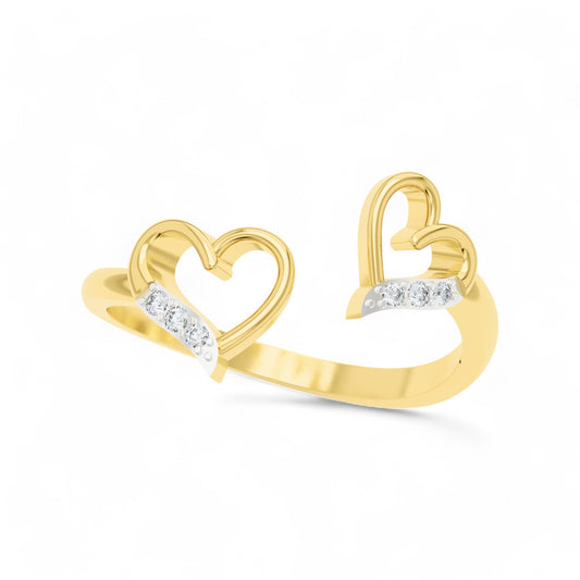 Forever Yours Heart Ring | Gold Diamond Jewellery | Lab Grown Diamond Jewellery  Ring 18k-Yellow-24
