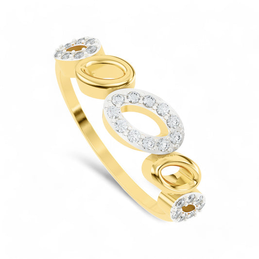 Eternal Oval Flow Ring | Gold Diamond Jewellery | Lab Grown Diamond Jewellery  Ring 18k-Yellow-24
