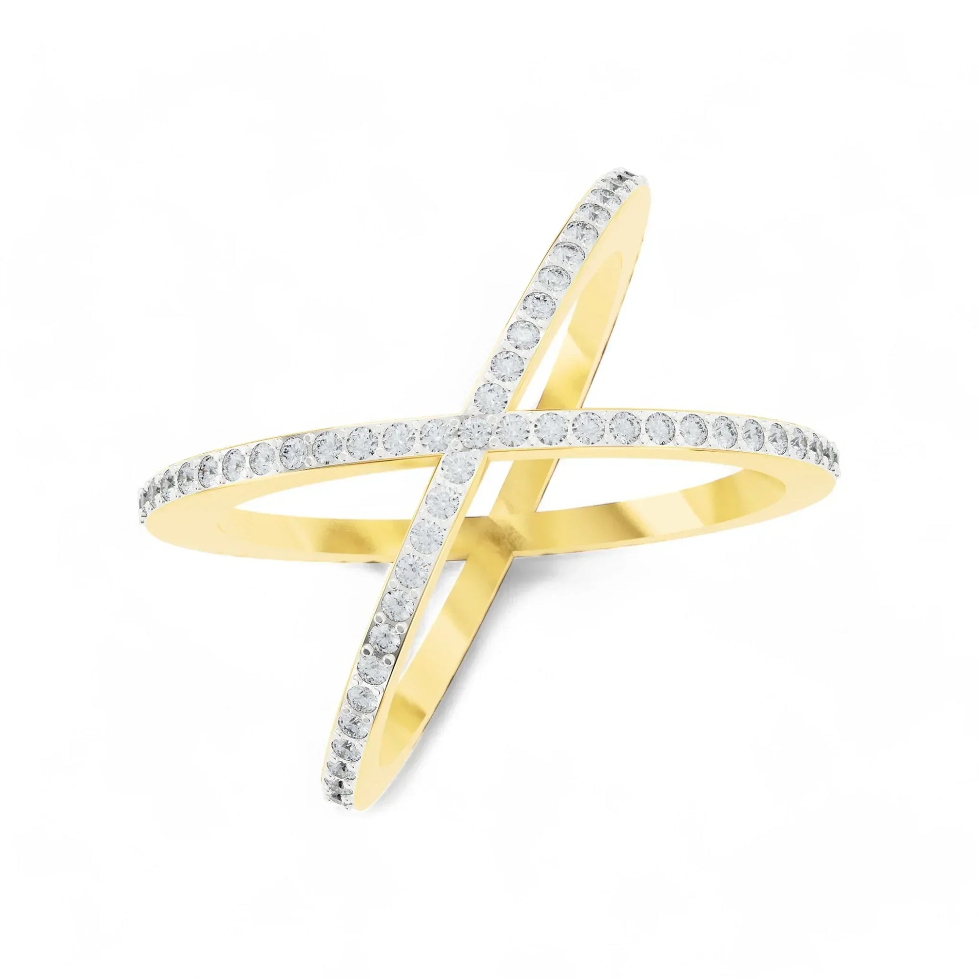 Crossed Paths Ring | 925 Silver 18k Gold Plated Jewellery | Gold Vermeil | Party Wear Ring  Ring Gold-Vermeil-24