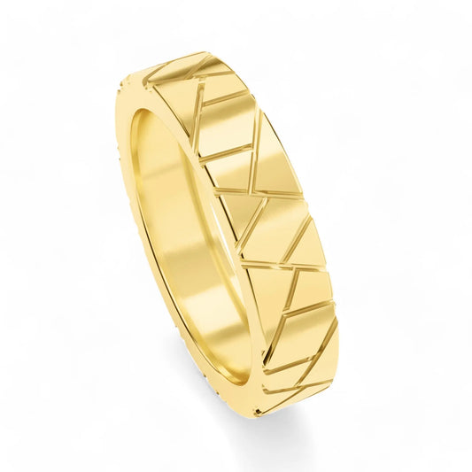 Groove of Nature Ring | Gold Jewellery | Lab Grown Diamond Jewellery  Ring 18k-Yellow-Gold-23