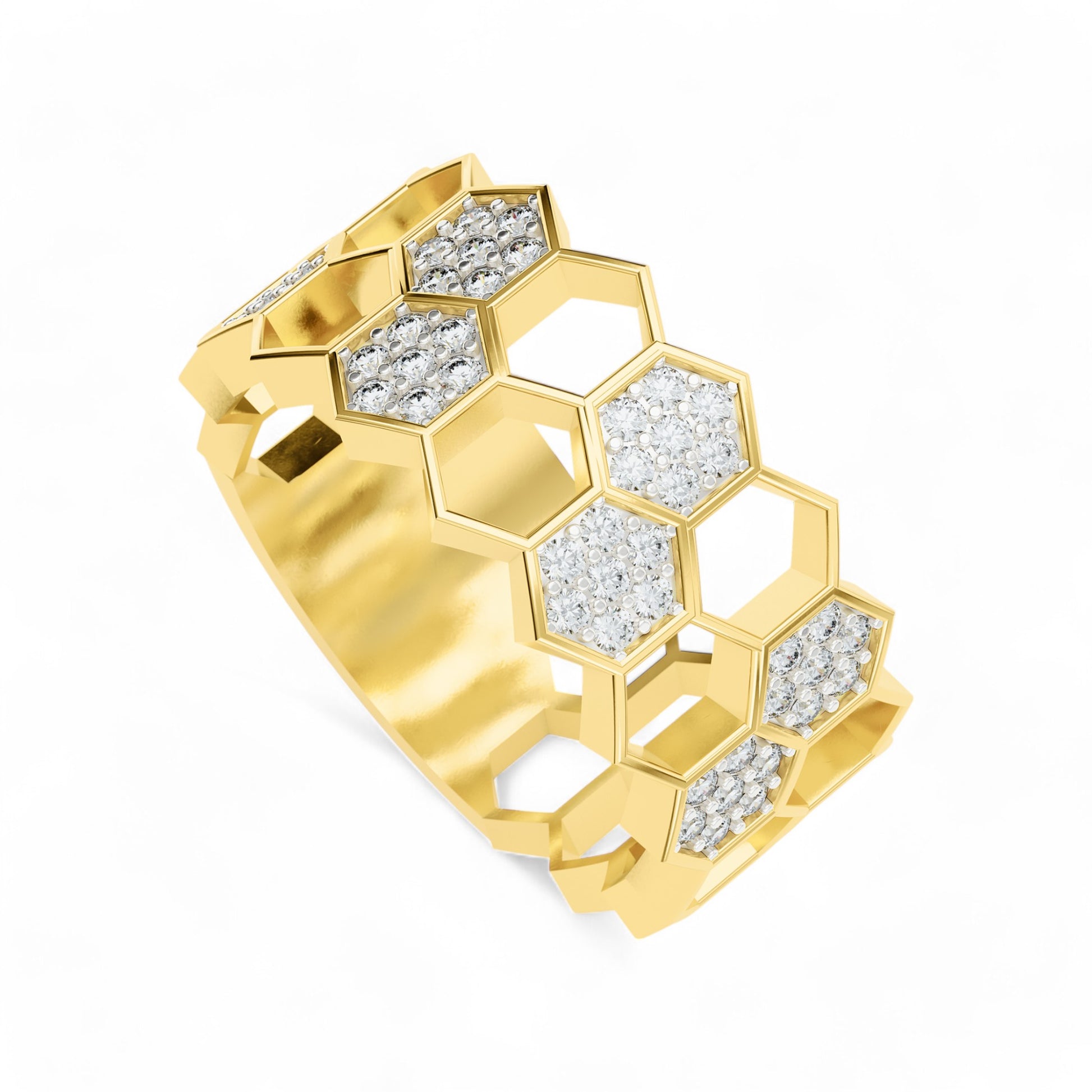 Buzzing Beauty Ring |925 Silver 18k Gold Plated Jewellery | Gold Vermeil Jewellery | Party Wear Ring  Ring Gold-Vermeil-24