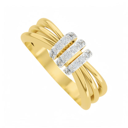 Eternal Trio Gold Ring | Gold Diamond Ring Jewellery | Lab Grown Diamond Jewellery