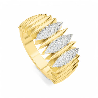 Opulent Peak Ring | 925 Silver 18k Gold Plated Jewellery | Gold Vermeil | Party Wear Ring