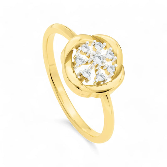Floret Glow Ring | Gold Diamond Jewellery | Lab Grown Diamond Jewellery  Ring 18k-Yellow-24