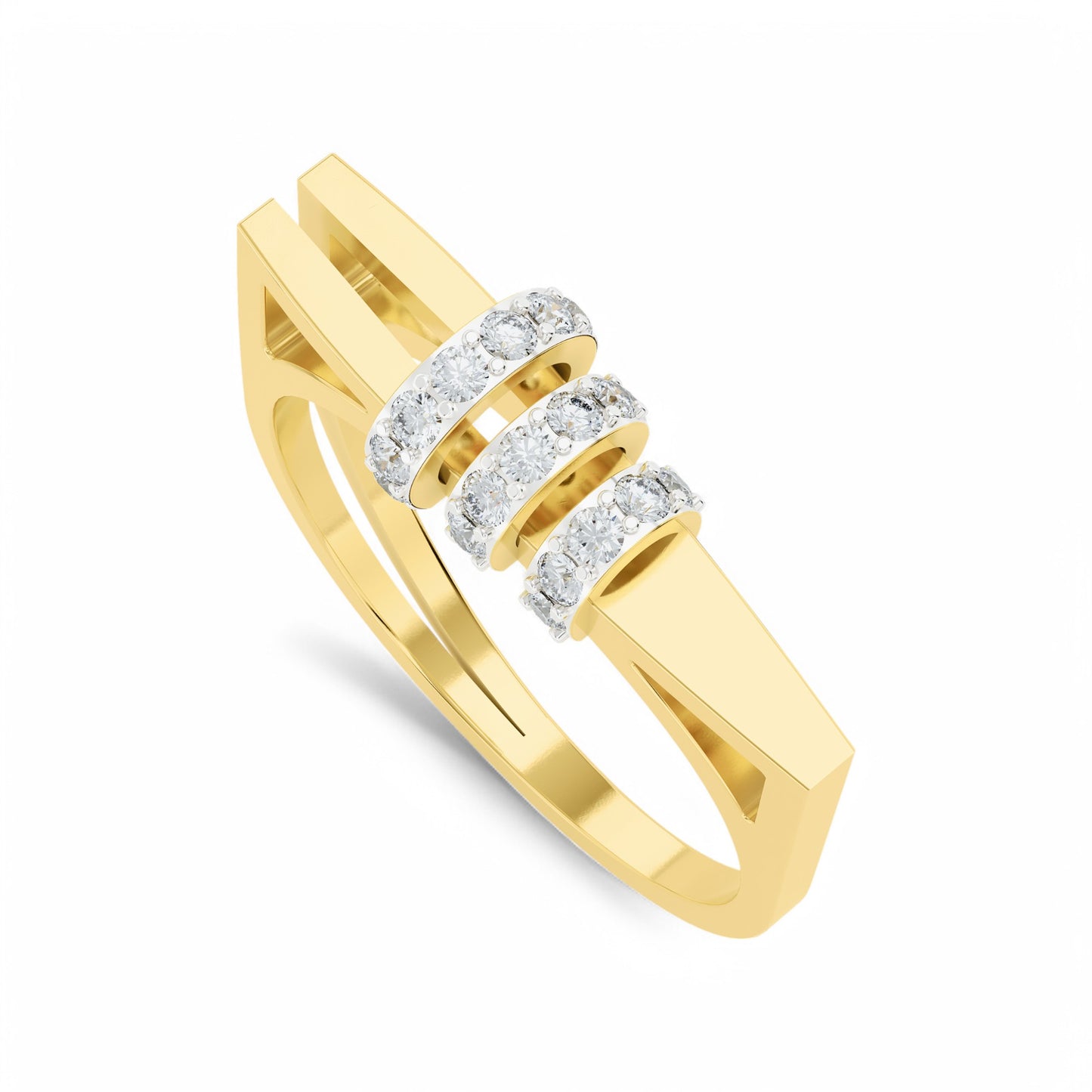 Aurora Orbit Ring | 925 Silver 18k Gold Plated Jewellery | Gold Vermeil Jewellery | Party Wear Ring