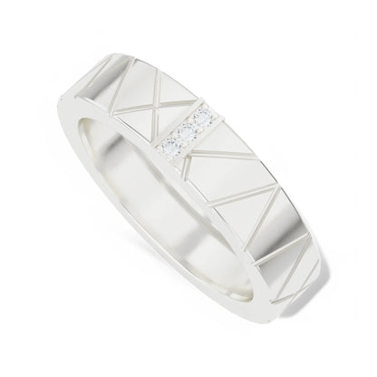 Groove of Nature Studded Ring | 925 Silver 18k Gold Plated Jewellery