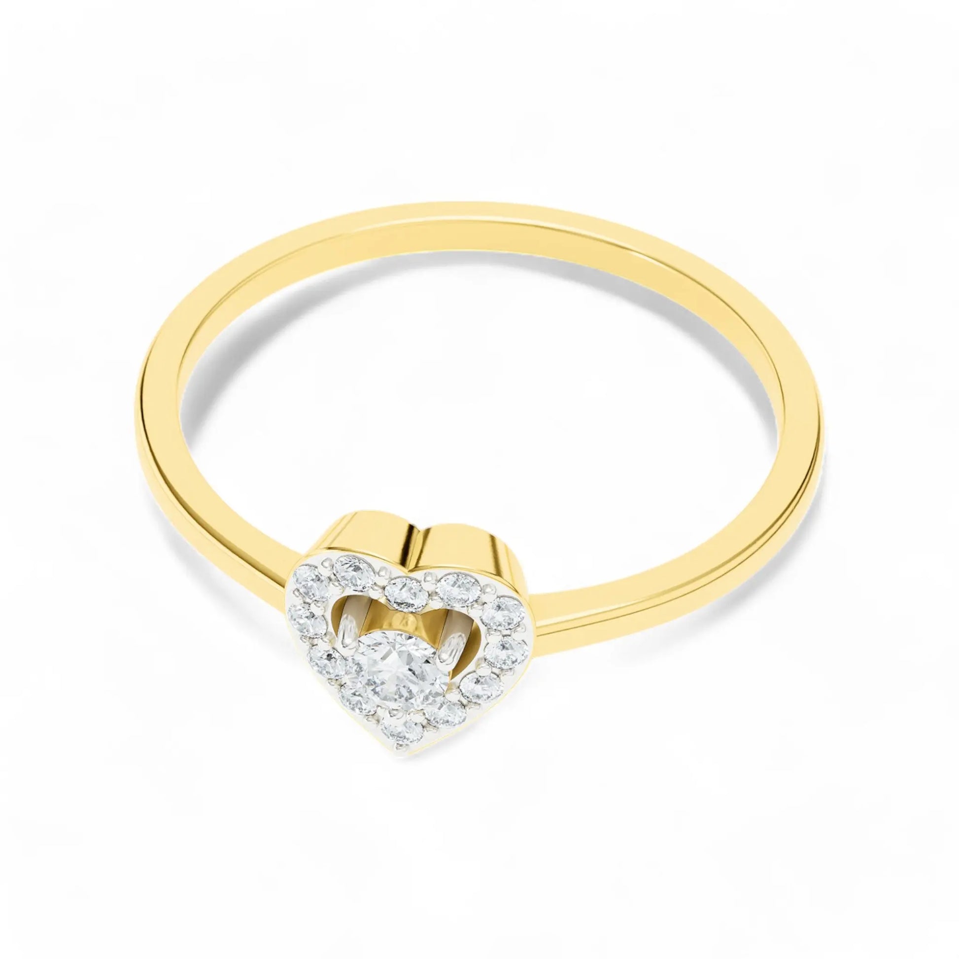 Diamond Heartbeat Ring | Gold Diamond Jewellery | Lab Grown Diamond Jewellery  Ring