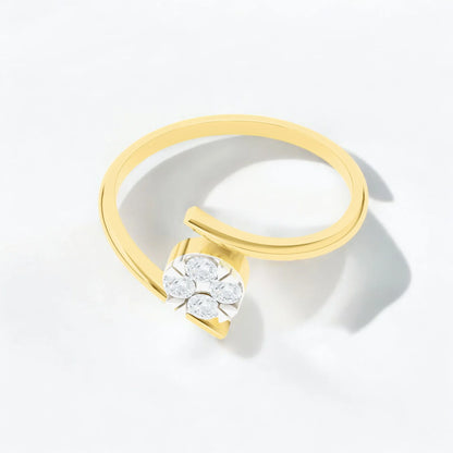 Glistening Sphere Ring | Gold Diamond Jewellery | Lab Grown Diamond Jewellery  Ring