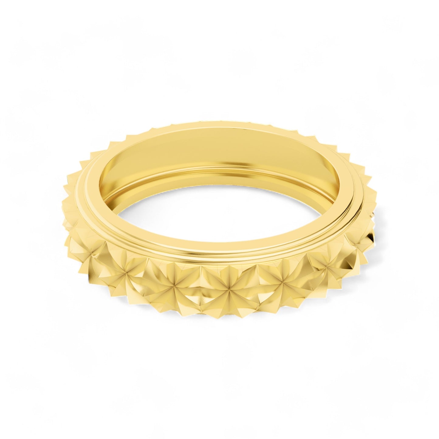 Geometric Fusion Yellow Ring | 925 Silver 18k Gold Plated Jewellery | Gold Vermeil | Party Wear Ring  Ring